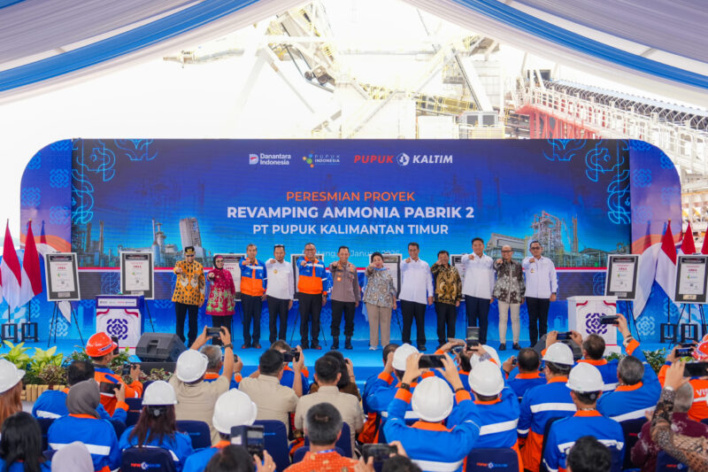 Suasana Peresmian Modernisasi Pabrik Tertua Pupuk Kaltim. (Hms/PKT)