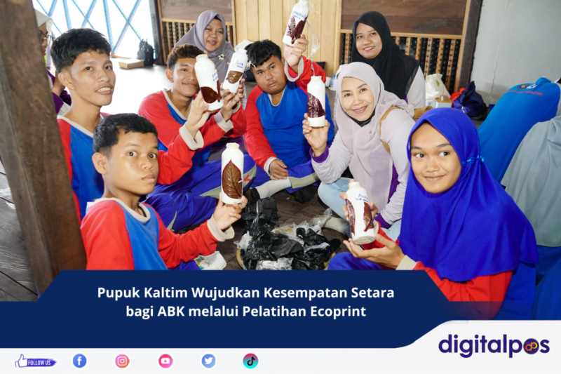 Pupuk Kaltim Wujudkan Kesempatan Setara bagi ABK melalui Pelatihan Ecoprint