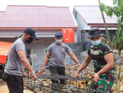 TNI-Polri di Bontang Sinergi Sukseskan Program TMMD ke-112