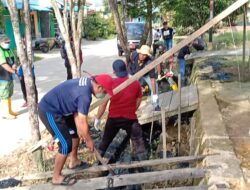 Lurah Guntung Ajak Warga Gotong Royong Bersihkan Drainase