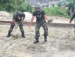 Koramil Loktuan Bontang, Gelar Karya Bhakti Bersihkan Tempat Ibadah