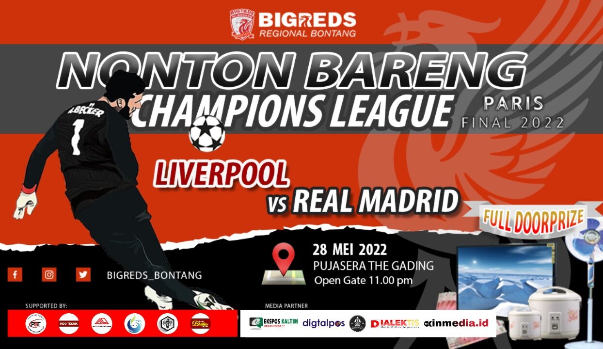 Bigreds Bontang Bakal Gelar Nobar Final Liga Champion, Panitia Siapkan