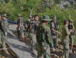 TMMD ke-115 Kodim 1414 Tator Kebut Pengecoran Jalan Rabat Beton