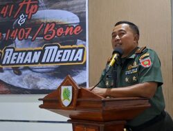 Danrem 141 Toddopuli Ajak Wartawan Ciptakan Iklim Sejuk di Era Digitalisasi