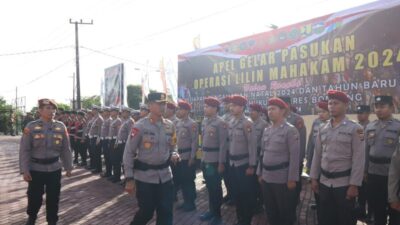 Polres Bontang Gelar Apel "Lilin Mahakam 2024" untuk Pengamanan Natal dan Tahun Baru