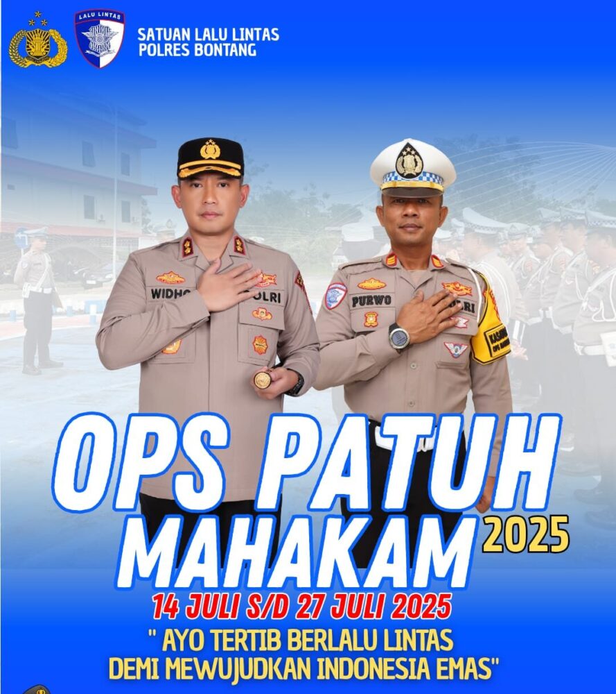 Operasi Patuh Mahakam 2025 Dimulai: Satlantas Bontang Gaungkan Tertib Lalu Lintas demi Indonesia Emas