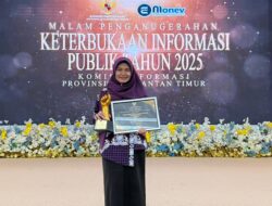 Membanggakan, DPK Bontang Sabet Penghargaan Terbaik I Keterbukaan Informasi Publik Tingkat Provinsi Kaltim 2025
