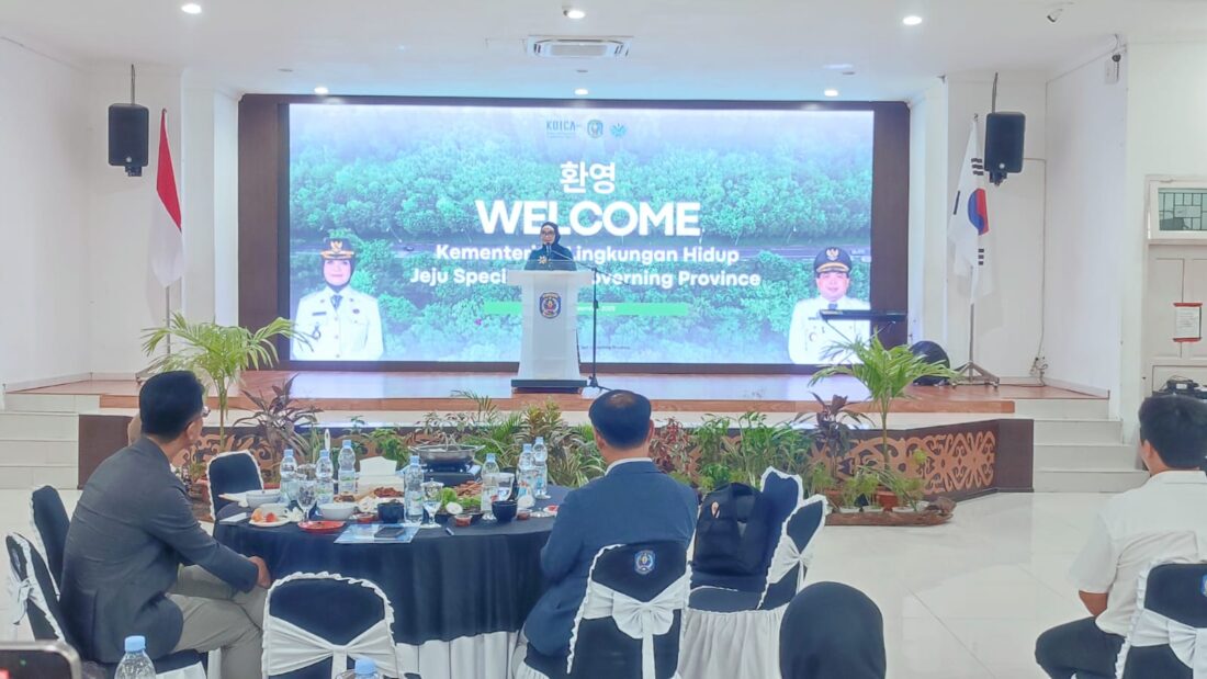 Wali Kota Bontang, Neni Moerniaeni saat menyambut Pemerintah Provinsi Jeju, Korea Selatan