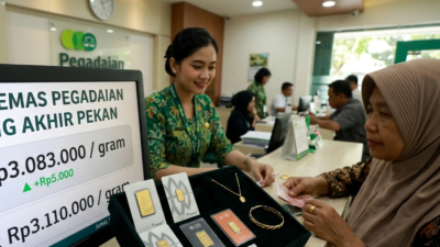 Harga Emas Pegadaian Naik Tipis Jelang Akhir Pekan, UBS Tembus Rp3,083 Juta per Gram