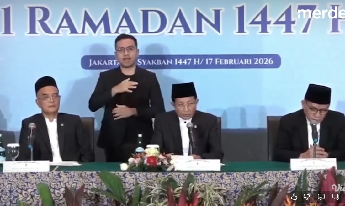 Screen Shot Sidang Isbat penetapan 1 Ramadan 1447 Hijriah.