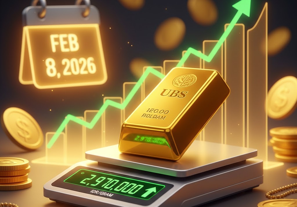 Harga Emas Pegadaian Kembali Menguat, UBS dan Galeri24 Kompak Naik di Awal Februari 2026