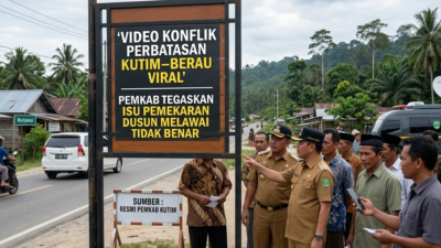 Video Konflik Perbatasan Kutim–Berau Viral, Pemkab Tegaskan Isu Pemekaran Dusun Melawai Tak Benar