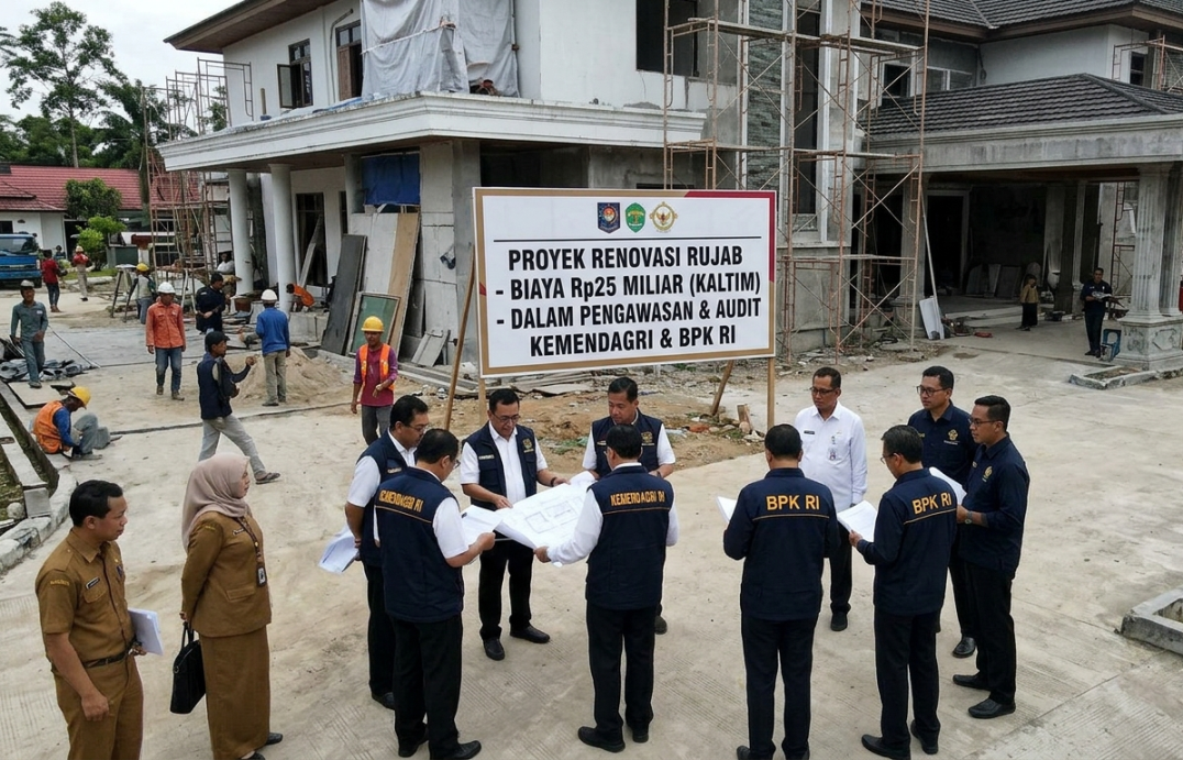 Polemik Renovasi Rujab Rp25 Miliar Kaltim Jadi Sorotan Nasional, Kemendagri dan BPK Turun Tangan Audit