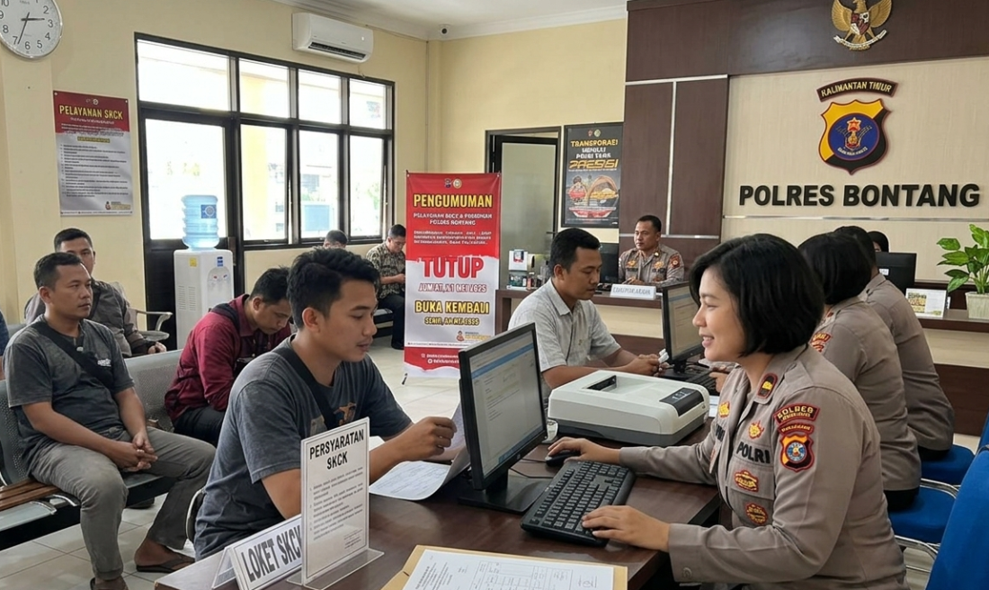 Layanan SKCK dan Perizinan Polres Bontang Libur Saat Hari Buruh, Kembali Normal 4 Mei 2026