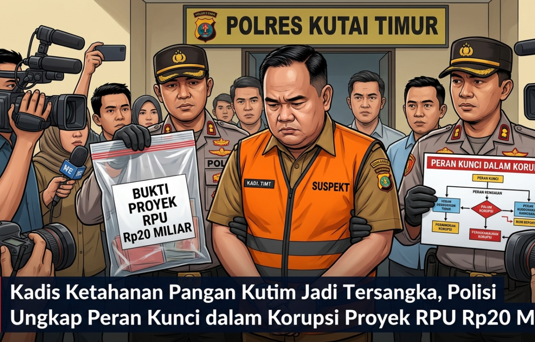 Kadis Ketahanan Pangan Kutim Jadi Tersangka, Polisi Ungkap Peran Kunci dalam Korupsi Proyek RPU Rp20 Miliar