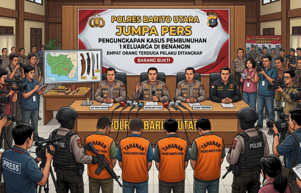 Konflik Lama Berujung Pembunuhan Berencana, Empat Pelaku Diamankan Polisi
