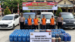 Polres Kutim Bongkar Praktik BBM Subsidi Ilegal, Empat Tersangka Diamankan Bersama Ribuan Liter Pertalite