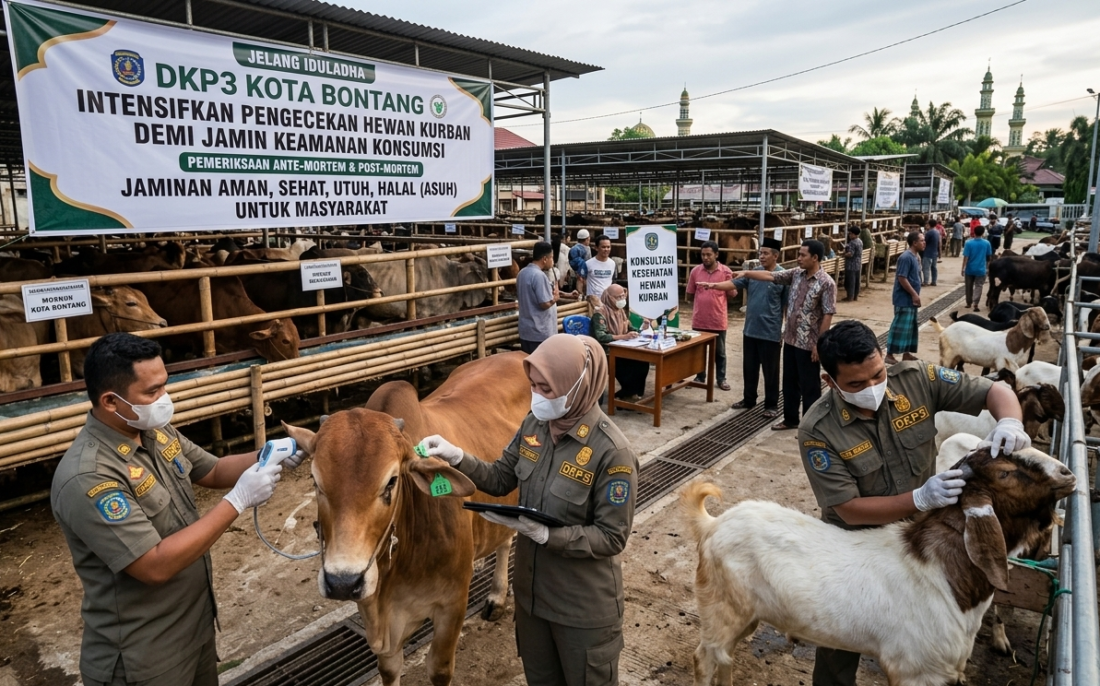 Jelang Iduladha, DKP3 Bontang Intensifkan Pengecekan Hewan Kurban demi Jamin Keamanan Konsumsi