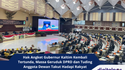Hak Angket Gubernur Kaltim Kembali Tertunda, Massa Geruduk DPRD dan Tuding Anggota Dewan Takut Hadapi Rakyat