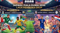 Jadwal Piala Dunia 2026: Meksiko Hadapi Afrika Selatan, Amerika Serikat Tantang Paraguay di Laga Pembuka Grup