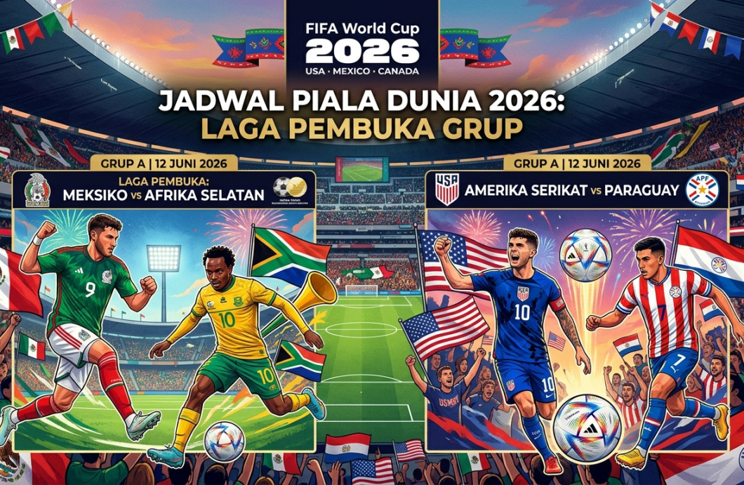 Jadwal Piala Dunia 2026: Meksiko Hadapi Afrika Selatan, Amerika Serikat Tantang Paraguay di Laga Pembuka Grup