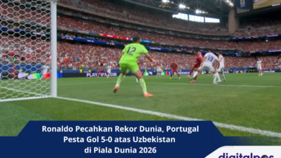 Ronaldo Pecahkan Rekor Dunia, Portugal Pesta Gol 5-0 atas Uzbekistan di Piala Dunia 2026