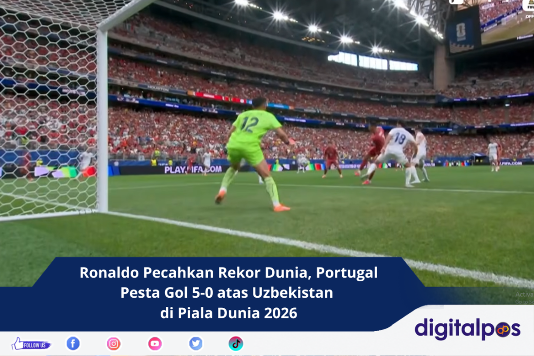 Ronaldo Pecahkan Rekor Dunia, Portugal Pesta Gol 5-0 atas Uzbekistan di Piala Dunia 2026