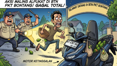 Maling Alpukat Beraksi di BTN PKT Bontang, Kabur Tinggalkan Motor Saat Kepergok Petugas Keamanan