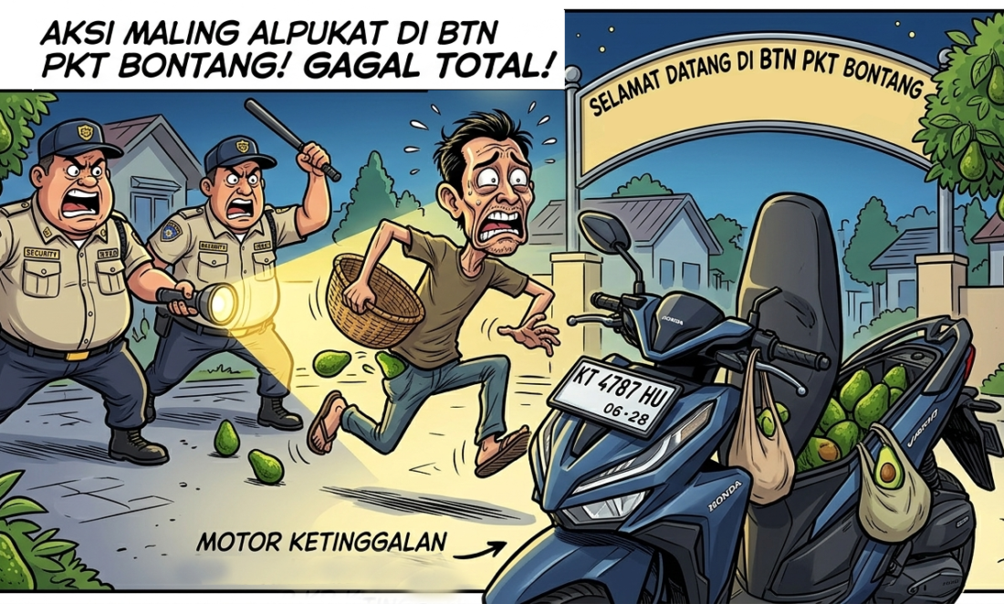 Maling Alpukat Beraksi di BTN PKT Bontang, Kabur Tinggalkan Motor Saat Kepergok Petugas Keamanan