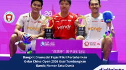 Bangkit Dramatis! Fajar/Fikri Pertahankan Gelar China Open 2026 Usai Tumbangkan Ganda Nomor Satu Dunia