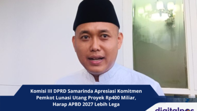 Komisi III DPRD Samarinda Apresiasi Komitmen Pemkot Lunasi Utang Proyek Rp400 Miliar, Harap APBD 2027 Lebih Lega