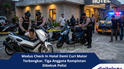Modus Check In Hotel Demi Curi Motor Terbongkar, Tiga Anggota Komplotan Dibekuk Polisi