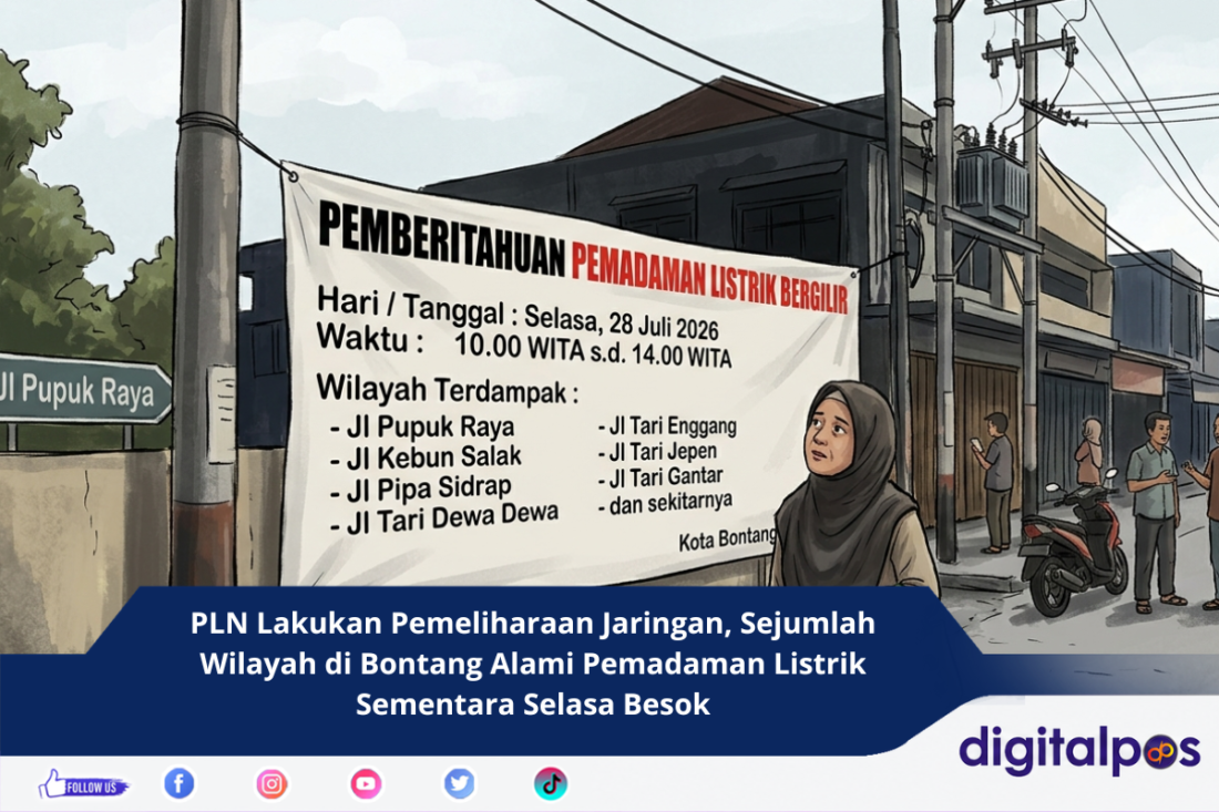 PLN Lakukan Pemeliharaan Jaringan, Sejumlah Wilayah di Bontang Alami Pemadaman Listrik Sementara Selasa Besok