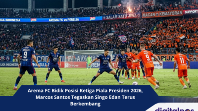 Arema FC Bidik Posisi Ketiga Piala Presiden 2026, Marcos Santos Tegaskan Singo Edan Terus Berkembang