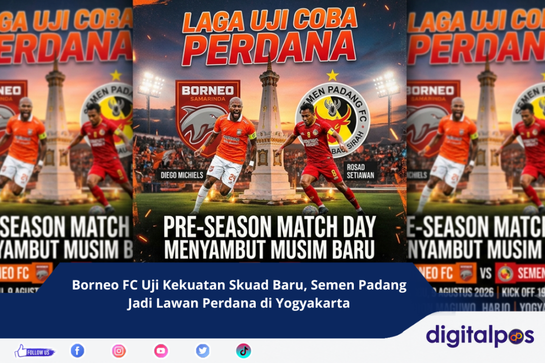 Borneo FC Uji Kekuatan Skuad Baru, Semen Padang Jadi Lawan Perdana di Yogyakarta