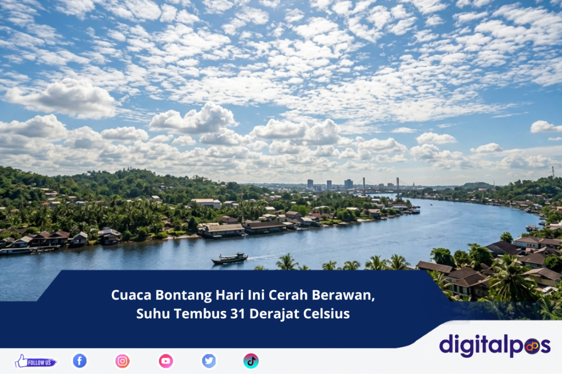 Cuaca Bontang Hari Ini Cerah Berawan, Suhu Tembus 31 Derajat Celsius