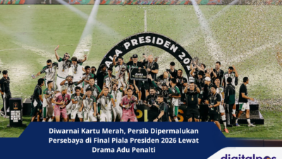 Diwarnai Kartu Merah, Persib Dipermalukan Persebaya di Final Piala Presiden 2026 Lewat Drama Adu Penalti
