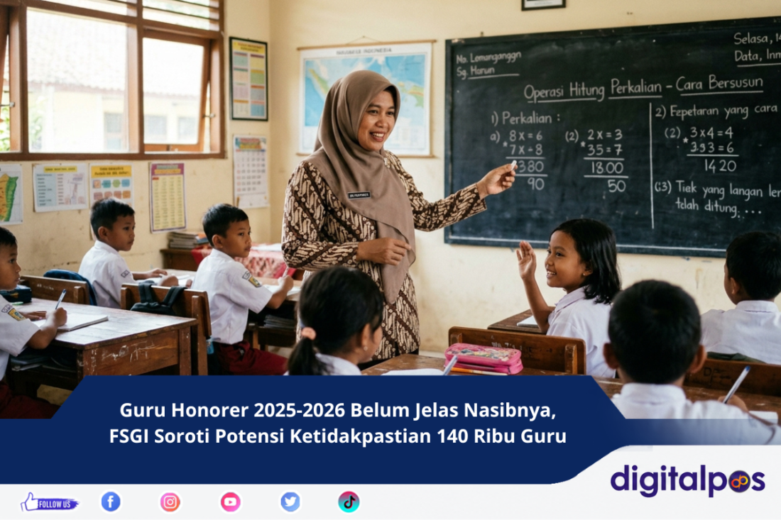 Guru Honorer 2025-2026 Belum Jelas Nasibnya, FSGI Soroti Potensi Ketidakpastian 140 Ribu Guru