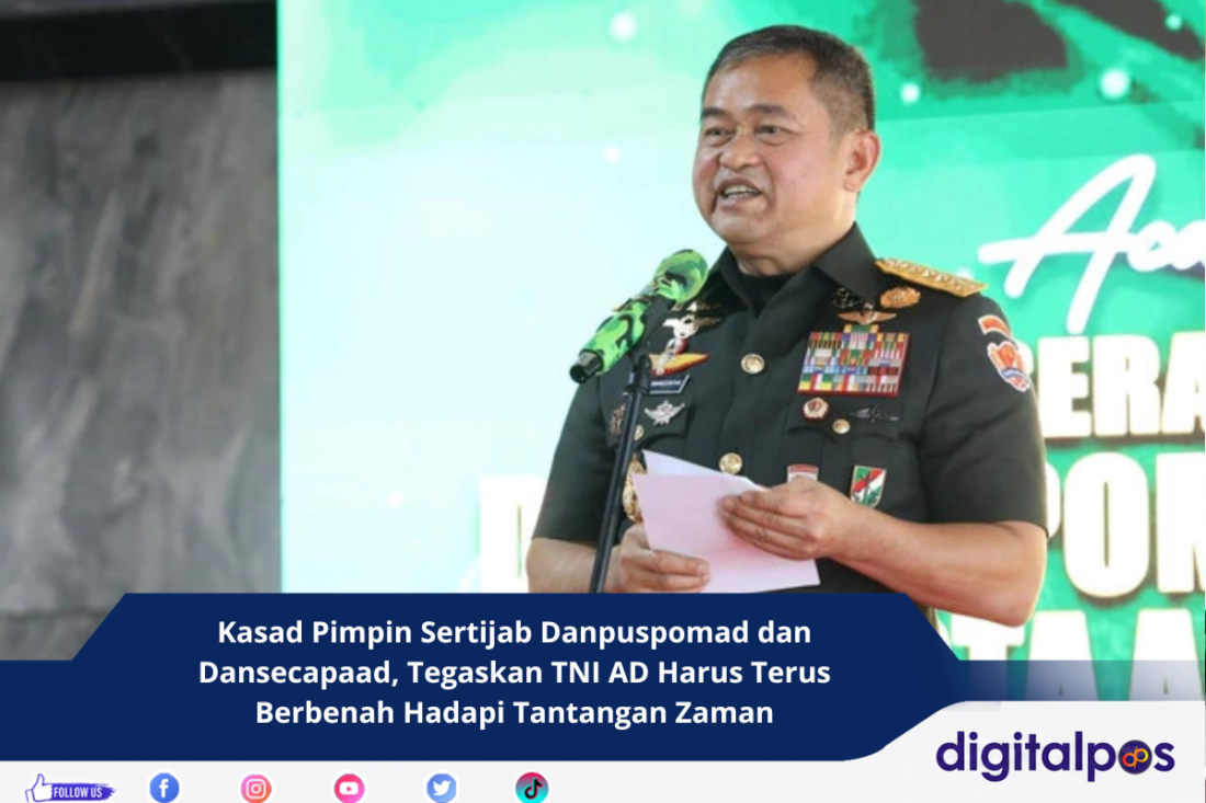 Kasad Pimpin Sertijab Danpuspomad dan Dansecapaad, Tegaskan TNI AD Harus Terus Berbenah Hadapi Tantangan Zaman