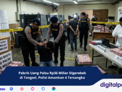 Pabrik Uang Palsu Rp36 Miliar Digerebek di Tangsel, Polisi Amankan 4 Tersangka