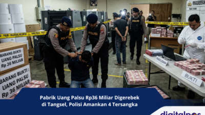 Pabrik Uang Palsu Rp36 Miliar Digerebek di Tangsel, Polisi Amankan 4 Tersangka