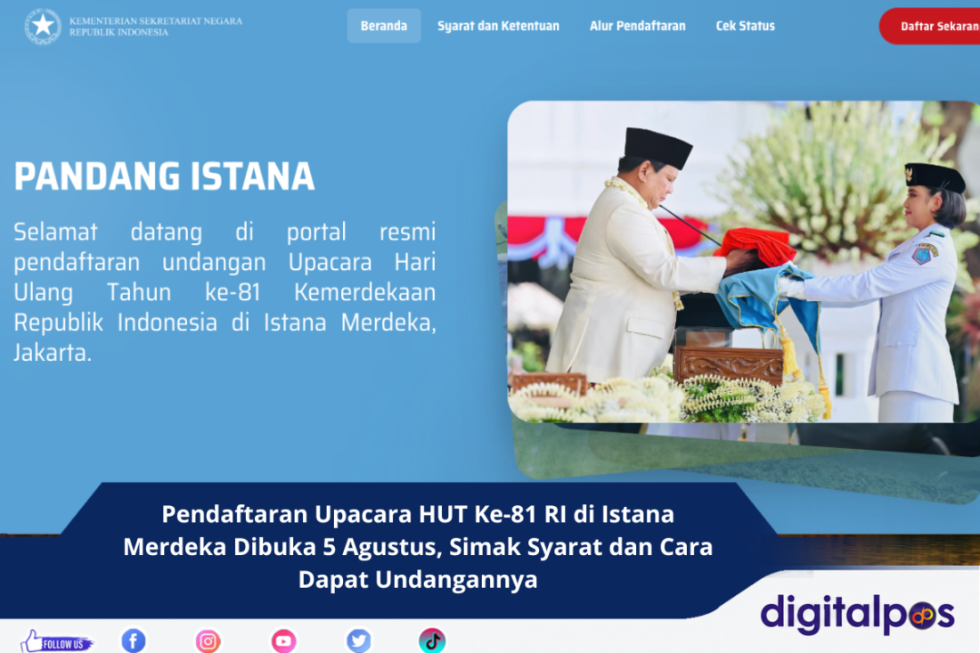 Pendaftaran Upacara HUT Ke-81 RI di Istana Merdeka Dibuka 5 Agustus, Simak Syarat dan Cara Dapat Undangannya