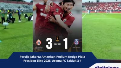 Persija Jakarta Amankan Podium Ketiga Piala Presiden Elite 2026, Arema FC Takluk 3-1