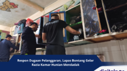 Respon Dugaan Pelanggaran, Lapas Bontang Gelar Razia Kamar Hunian Mendadak