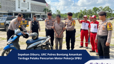 Sepekan Diburu, URC Polres Bontang Amankan Terduga Pelaku Pencurian Motor Pekerja SPBU