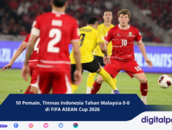 10 Pemain, Timnas Indonesia Tahan Malaysia 0-0 di FIFA ASEAN Cup 2026