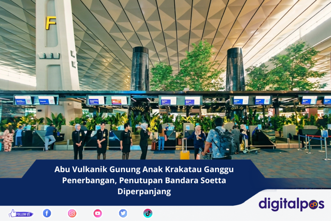 Abu Vulkanik Gunung Anak Krakatau Ganggu Penerbangan, Penutupan Bandara Soetta Diperpanjang