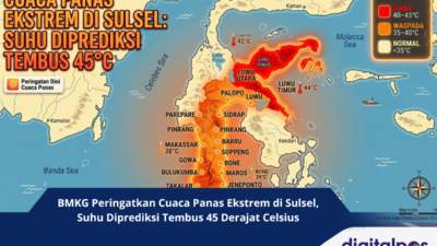 BMKG Peringatkan Cuaca Panas Ekstrem di Sulsel, Suhu Diprediksi Tembus 45 Derajat Celsius