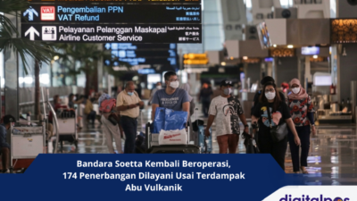 Bandara Soetta Kembali Beroperasi, 174 Penerbangan Dilayani Usai Terdampak Abu Vulkanik
