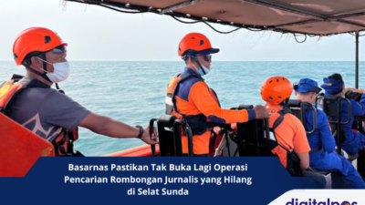 Basarnas Pastikan Tak Buka Lagi Operasi Pencarian Rombongan Jurnalis yang Hilang di Selat Sunda